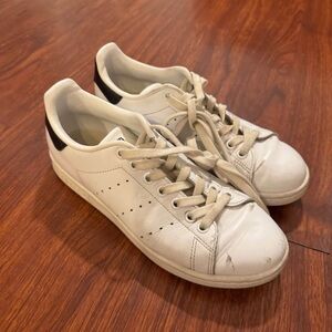 Women’s Adidas Stan Smith White and Black Sneakers